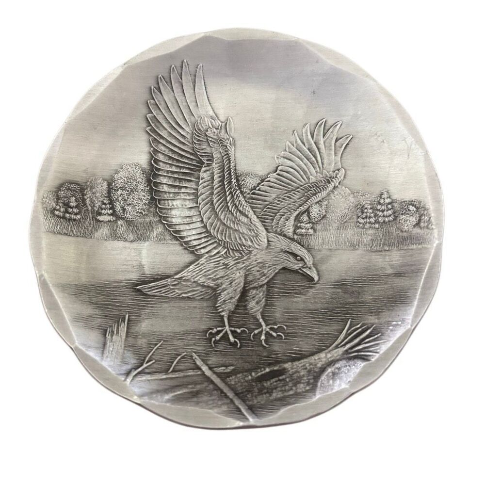 VTG Wendell August Forge Hammered Aluminum 3.5" Eagle Coaster Mini Trinket Dish